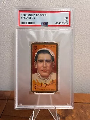 1911 T205 Fred Beck Piedmont Boston Nationals Gold Border PSA 1.5 • $39.99