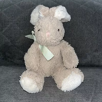 Waitrose Rabbit Bunny Soft Toy Plush Comforter Green Ribbon Bow Scarf Rare • £6.50