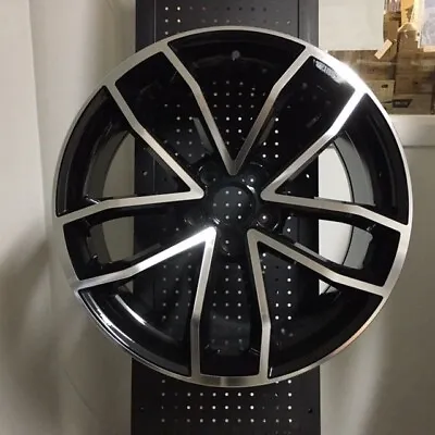 18  BLACK AUDI NEW CAVO S5 STYLE WHEELS RIMS VW RABBIT TIGUAN Q5 5x112 35 ET • $829