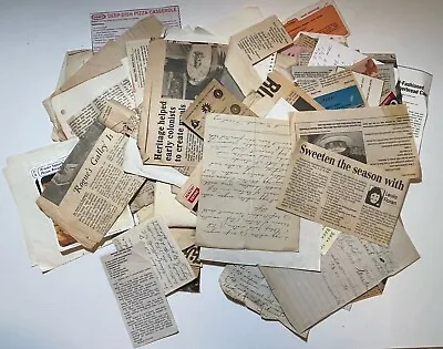 100 Vintage Handwritten Recipe Cards Clippings Newspaper Food Box Clips Vintage • $24.65