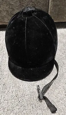 Equestrian Lexington Safety Products Black Velvet Riding Helmet Hat Size 6.5 • $11.69