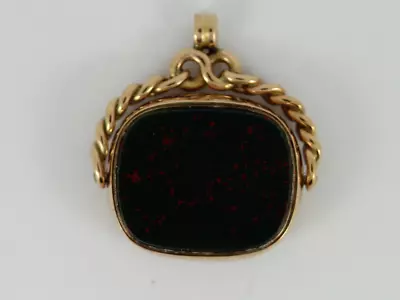 Agate Bloodstone Fob 9ct Rose Gold Vintage Pocket Watch Albert Chain 7.8g Eo61 • £1001.88