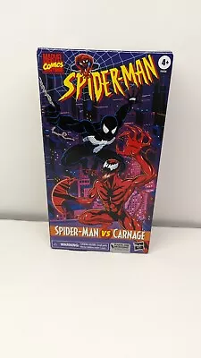 Marvel Legends 6” “vhs” Box Carnage Vs Symbiote Black Suit Spider-Man New 2-pack • $68.99