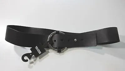 NWT Michael Kors Dark Brown 100% Leather Wide Metal Ring Belt Women Medium  • $26.99