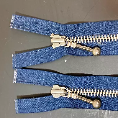 Metal Teeth Zipper Zip Craft Sewing Midnight Blue 25cm X 3cm Open  End • $9.99