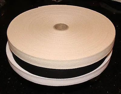 Cotton Webbing Herringbone Apron Bunting Sewing Tape - Various Widths & Lengths • £2.39