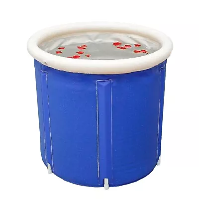 $36.58 • Buy Folding Bathtub Portable Water Shower Tub Outdoor Room Adult Spa Bath Tub Blue
