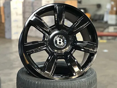 Genuine Used 20x9J 2006 Bentley Flying Spur Forged Wheel (4 Wheel) Black 5x112 • $4363.22