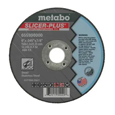 Metabo 655998000 6  X .045 X 7/8 Slicer Plus 50 Pack • $115.99