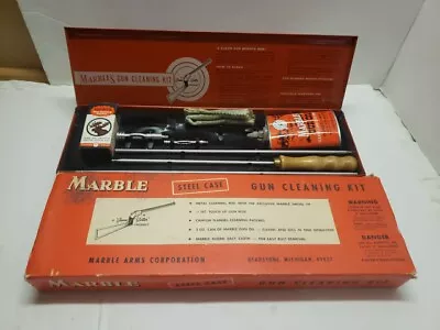 Vintage Marbles Arms Co USA Steel Case Gun Cleaning Kit Gladstone Michigan W/Box • $29