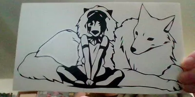 7.5  Hayao Miyazaki Anime Wolf Die Cut Vinyl Decal Sticker Window  • $6.99