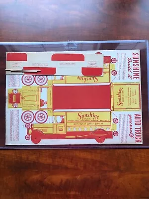 Sunshine Biscuit Cardboard Truck Loose-wiles Co. Metalcraft Toy Tie-in Candy • $500
