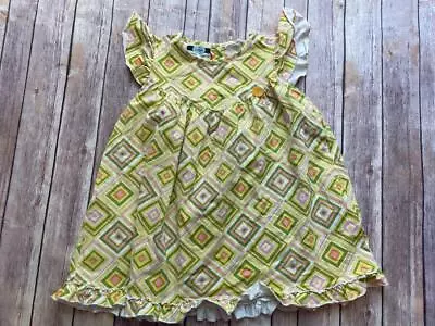 Matilda Jane Sz 6 House Of Clouds Skipper Lap Pearl Yellow Diamonds Dress 2/2 B4 • $24.99