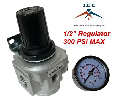 $33.49 • Buy 1/2  Air Compressor Regulator With Free Pressure Gauge Replacement