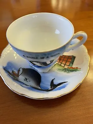 Marineland Of The Pacific Souvenir Cup And Saucer Vintage 1960s Japan Tilford • $19.95