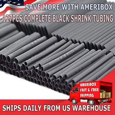 127 Pc Heat Shrink Tubing Wire Wrap Assortment Set Electrical Connection Cable • $4.65