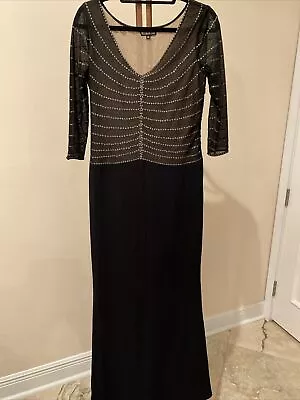 Melinda Eng Formal Maxiblack Dressembellished Top And Sleevessize 10side Zip • $180