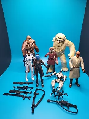 Star Wars Action Figure Lot Of 7 Figures For Parts Or Repair - Years 1998-2009 • $25.99