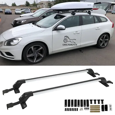 For Volvo V60 V70 S90 43  Top Roof Rack Cross Bar Luggage Bicycle Carrier W/Lock • $124.50