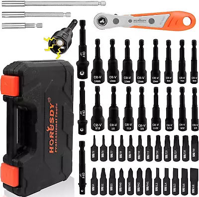 Magnetic Nut Driver Set | 47-Piece | Nut Driver Set For Impact Drill | SAE (1/4  • $32.91