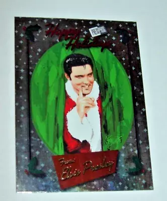 Press Pass Elvis Presley Happy Holidays Foil  Card • $0.99