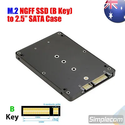 $11.99 • Buy M.2 SSD NGFF (B Key) To 2.5  SATA 7mm HDD Enclosure Case Converter Adapter