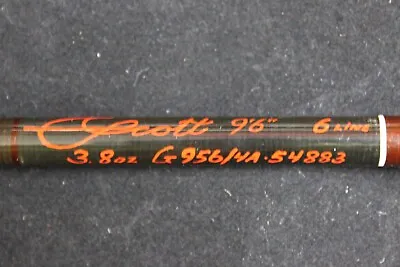 Scott 4a 9'6  6 Line 3.8 Oz G956/4A Handmade Fly Fishing Rod W Teton Tioga Reel • $569.95