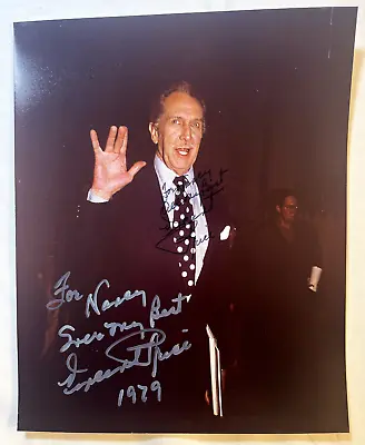 VINCENT PRICE AUTOGRAPHED PHOTO 8x10 COLOR VTG Actor Double SIgned Inscribed • $449.99