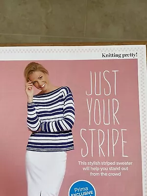 Ladies Knitting Patterns Cotton Dummer Double Knit Striped Jumper • £1.75