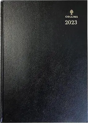 Collins Desk Diary Financial Summary And Year Planner A4 Week To View Black 2023 • £11.99