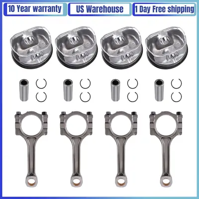 12578324 Pistons & Rings Connecting Rod Kit For Buick Chevrolet GMC Saturn 2.4L • $140.02