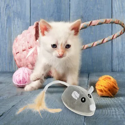 $17.86 • Buy Cat Interactive Mouse Toy Automatic Electric Mouse Teaser Toy Kitten Feather AUS
