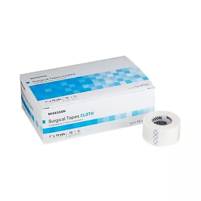 McKesson White Silk-Like Cloth Medical Tape 1  X 10 Yd 1 Box 12 Rolls/Box • $15.83