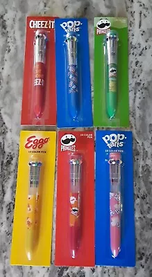 Mixed Lot Of 6 COLLECTIBLE 10 Color Pens -Pringles Pop Tarts Eggo Cheez It • $24.95