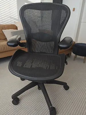 £450 • Buy Herman Miller Aeron Size B Lumbar Arms Office Desk Ergonomic Chair FULLY LOADED