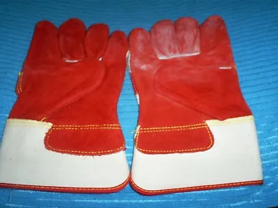 Work Gloves  Canadian Rigger Heavy Duty Chrome Leather Palm Size10 Large 3 Pairs • £8