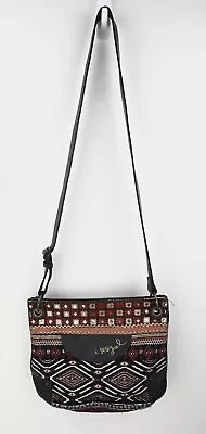 Desigual Crossbody Tapestry Bag With Studs Mirrors And Sequins • $65