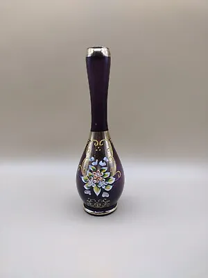 Vintage Venetian Glass Vase Deep Purple Pre-owned 9  Tall • $19.99