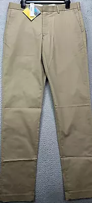 J.Crew Pants Mens 34X36 Ludlow Tan 3XDry Khakis Chino Straight Leg Slim Fit NEW • $42.75