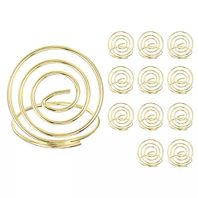 12pcs Table Number Holders 30mm Tall 30mm Base Width Mini Circle Golden • £8.47