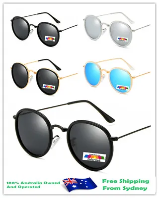 $15.95 • Buy Mens Womens Vintage Fashion Glasses Eyewear Polarised Round Sunglasses 79517