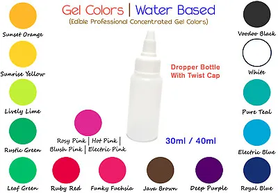 £1.99 • Buy Gel Food Colour Edible Concentrated Pro Gel Cake Decorating Craft | 40 ML