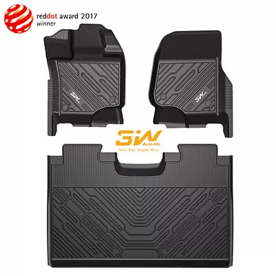 3W All Weather Floor Liners Mats For 2015-2023 Ford F-150 Super Crew Cab TPE • $114.99