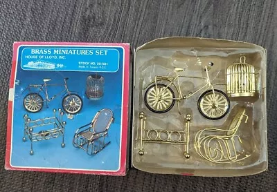 Vintage House Of Lloyd Brass Mini Set Of 4 #300581 Dollhouse Miniatures • $7.99