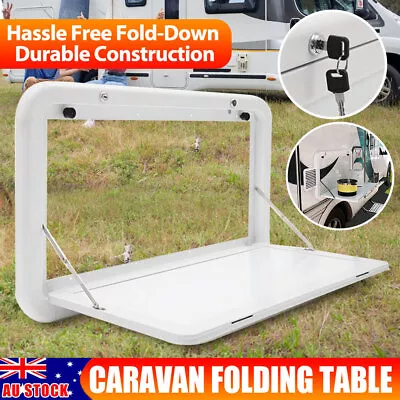 800x450mm Folding Caravan Table Picnic Camping Motorhome RV Locked Aluminum Desk • $141.85