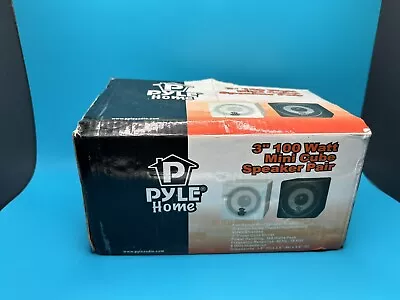 PYLE Brand 3  100 Watt Mini Cube Speakers (pair) Open Box  • $19.99