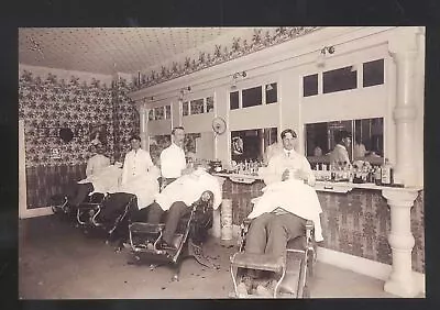 Real Photo Midland Texas Wyatt's Barbershop Interior Chairs Postcard Copy • $11.99