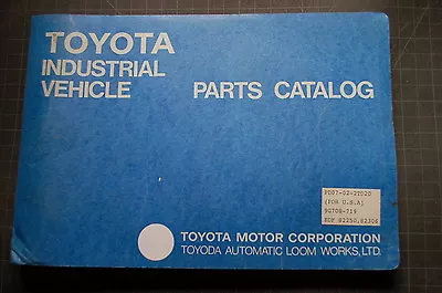 $48.71 • Buy TOYOTA PD07-02-2TD20 Lift Truck Forklift Parts Manual Book Catalog Spare Shop OE