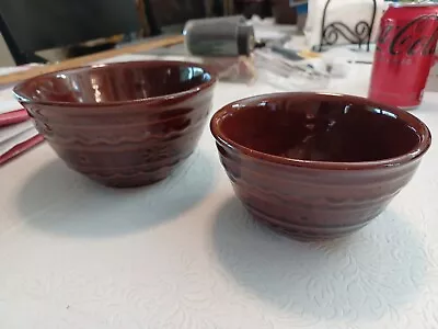 2 Marcrest Dot & Daisy Nesting Bowls 6  & 4 3/4  • $13