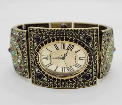 Heidi Daus Watch Once Upon A Time Multi Color Panel Bracelet Band New Battery • $154.99